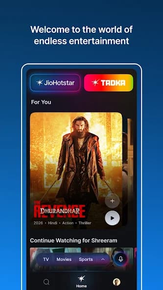 JioHotstar mobile app screenshot